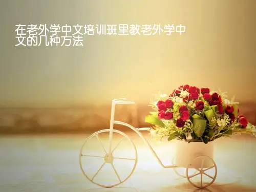 在老外学中文培训班里教老外学中文的几种方法ppt课件