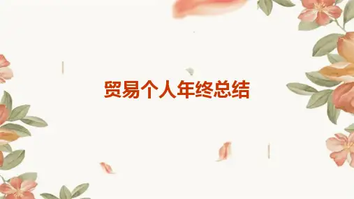 贸易个人年终总结PPT