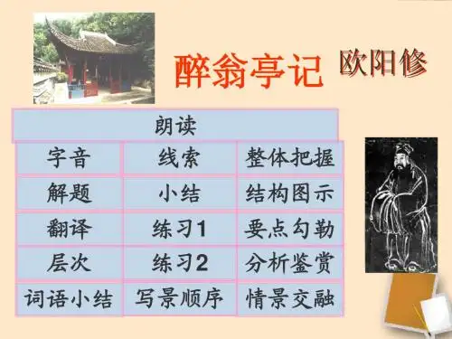 八年级语文上册 第26课《醉翁亭记》课件 鲁教版