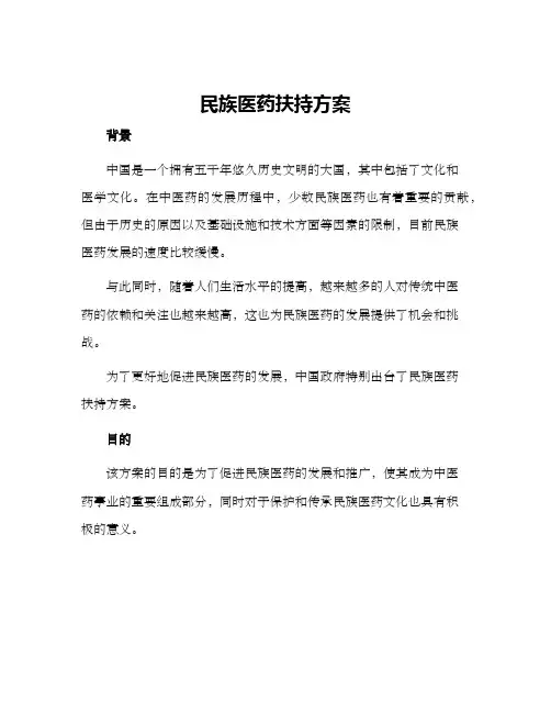 民族医药扶持方案
