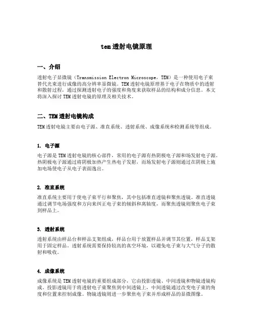 tem透射电镜原理