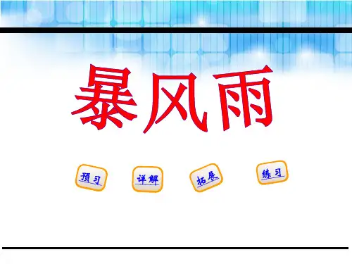 《暴风雨》PPT课件(完美版)