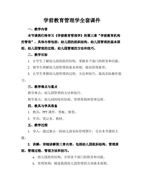 学前教育管理学全套课件(1)