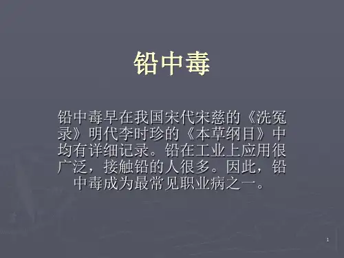 铅中毒讲解PPT课件
