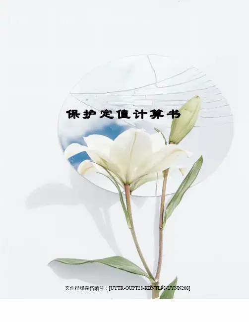 保护定值计算书