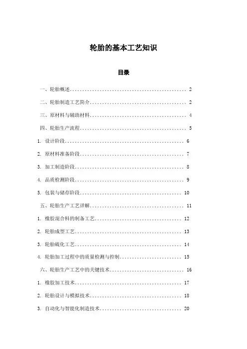 轮胎的基本工艺知识