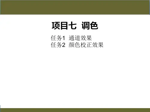 After Effects影视特效设计教程课件项目7 调色
