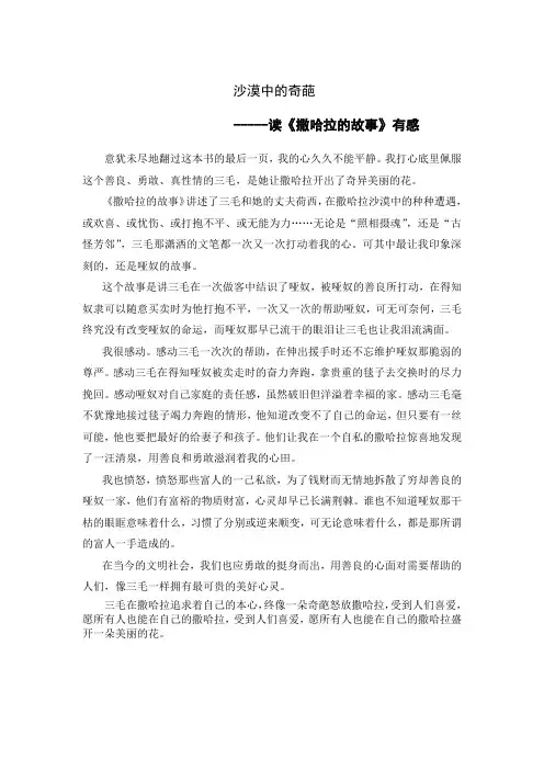 沙漠中的奇葩