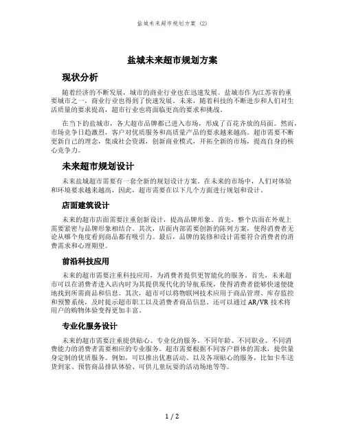 盐城未来超市规划方案 (2)