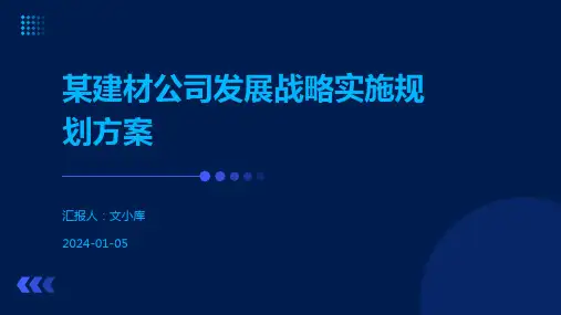 某建材公司发展战略实施规划方案
