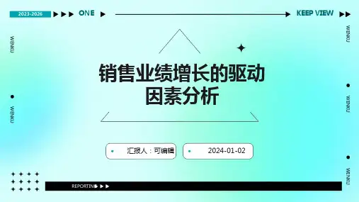 销售业绩增长的驱动因素分析