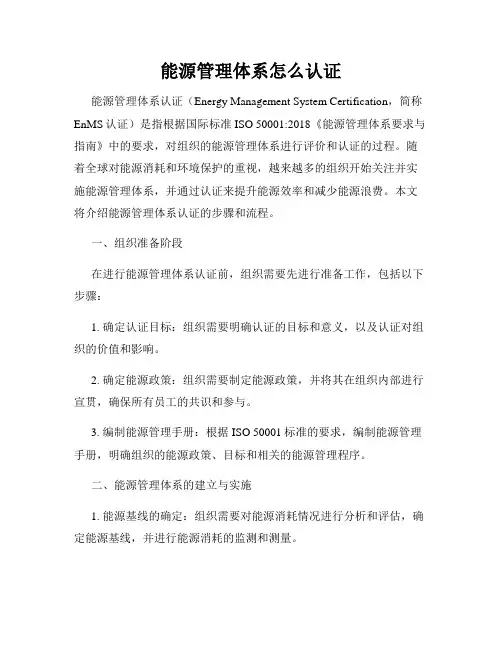 能源管理体系怎么认证