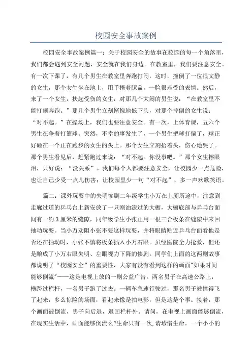 校园安全事故案例