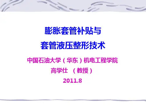 膨胀套管补贴与套管液压整形技术