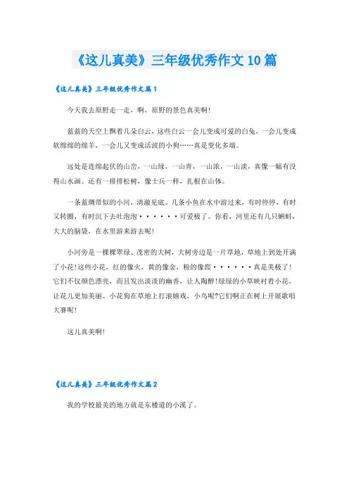 《这儿真美》三年级优秀作文10篇