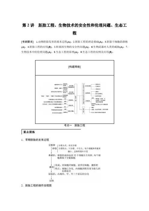 江苏省2015年高考生物大二轮复习专题突破练习 专题八 第2讲