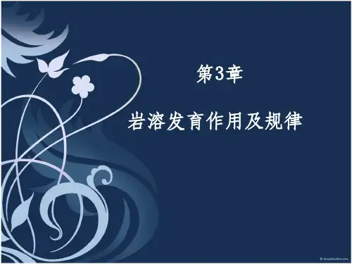 岩溶发育作用及规律PPT课件