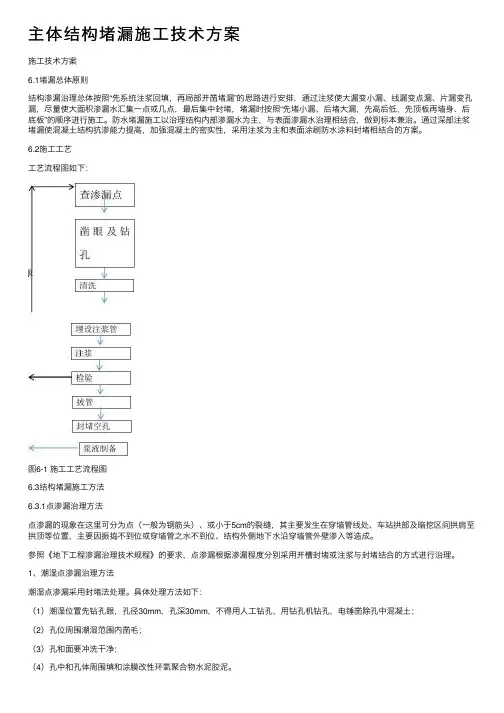 主体结构堵漏施工技术方案