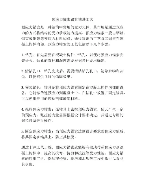 预应力锚索跟管钻进工艺