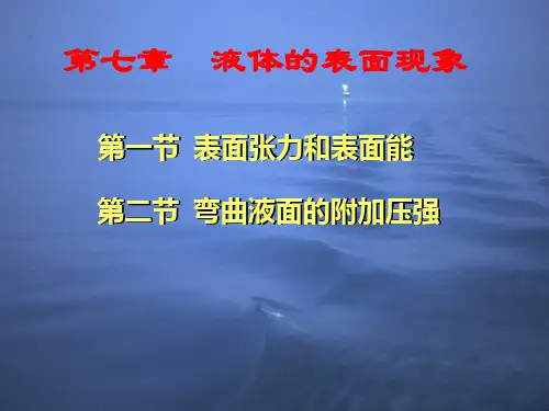 第七章液体的表面现象