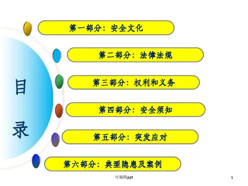 新员工入场三级安全教育培训(公司级)
