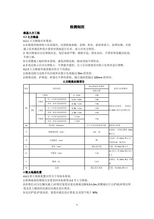 公路工程检查细则