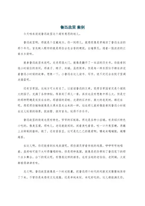 鲁迅故里 案例