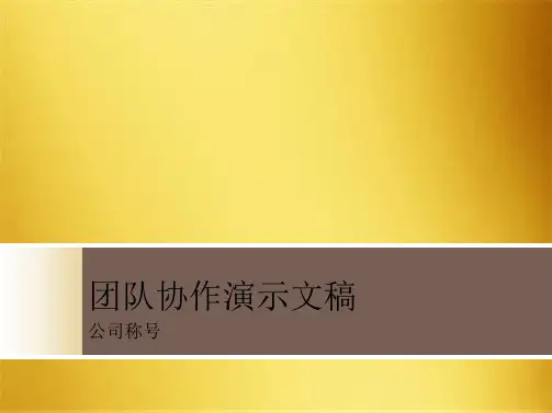 团队合作演示文稿(共9张PPT)