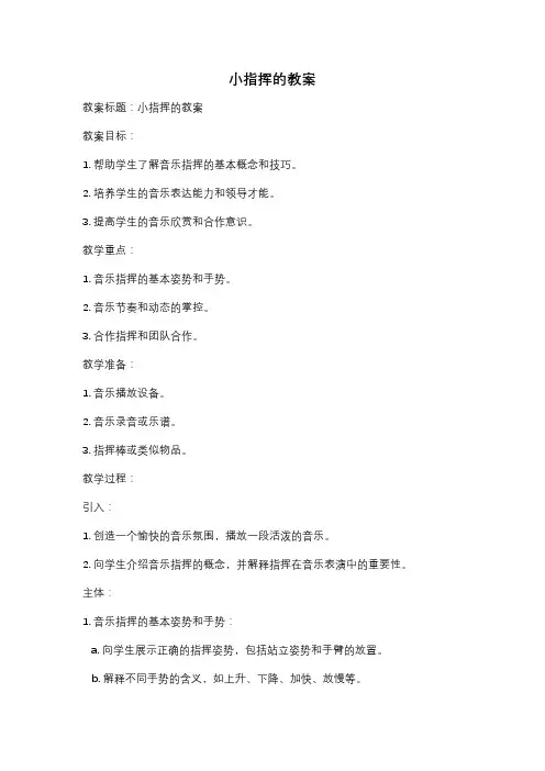 小指挥的教案