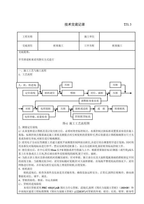 桩基技术交底【范本模板】