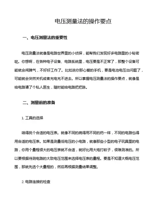 电压测量法的操作要点
