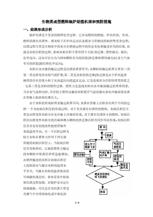 生物质成型燃料锅炉结渣机理和预防措施
