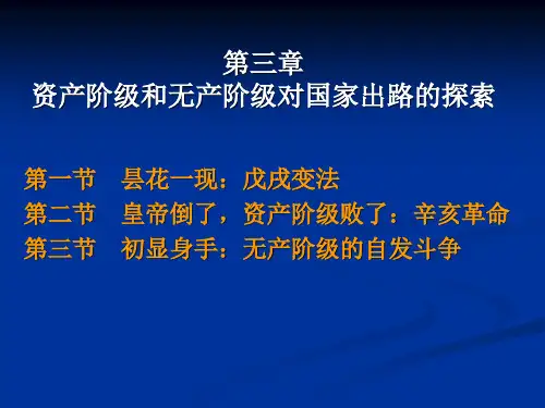 第三章资产阶级和无产阶级对国家出路的探索