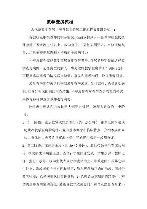 教学查房流程