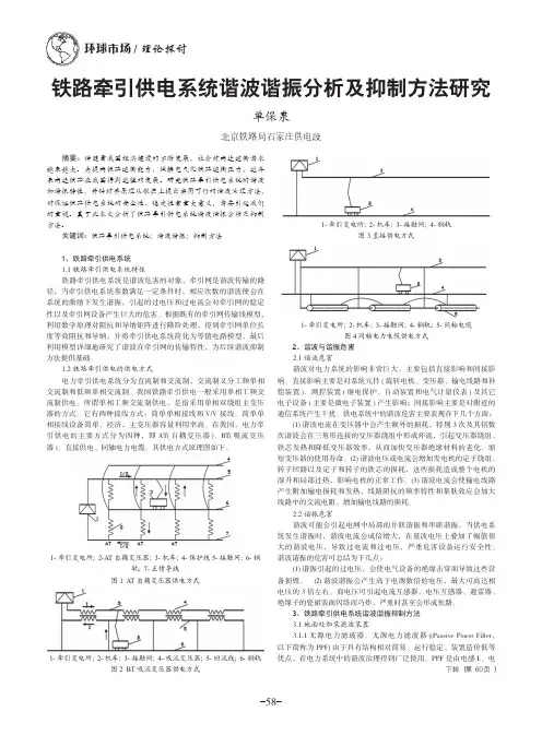 铁路牵引供电系统谐波谐振分析及抑制方法研究