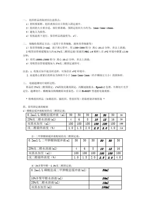 组织电镜的制作