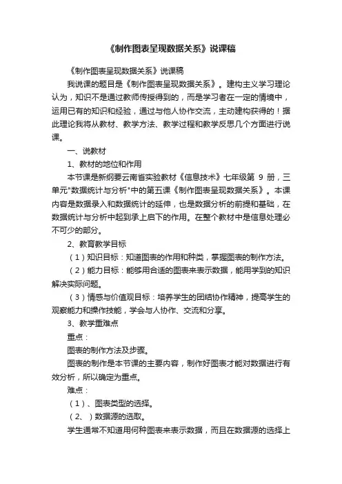 《制作图表呈现数据关系》说课稿