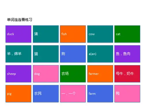 冀教版(三起)英语三年级下册Unit 3 Food and Meals单词连连看(课件)