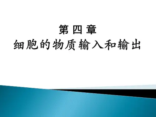 高中生物必修1《第3章细胞的物质代谢第1节细胞内外的物质交换三物质进出细胞...》94北师大PPT课件