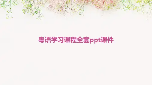 粤语学习课程全套PPT课件