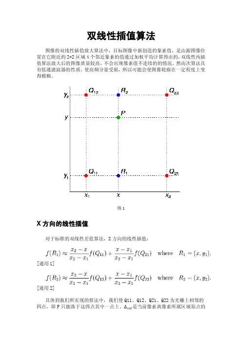 双线性插值算法