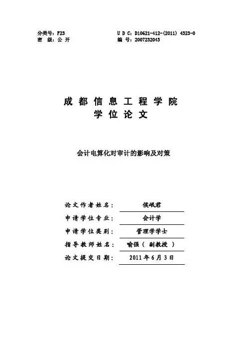  会计电算化对审计的影响及对策