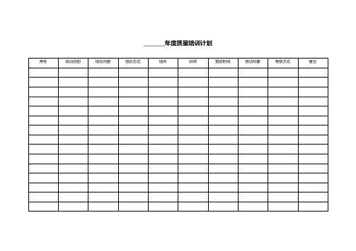 兽药GSP档案记录表格(