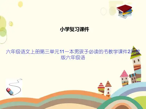 六年级语文上册第三单元11一本男孩子必读的书教学课件2苏教版六年级语