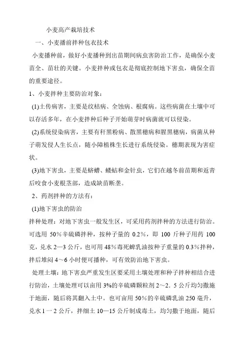 小麦高产栽培技术 2