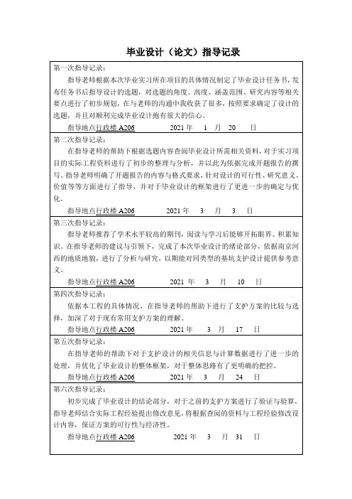 毕业设计指导手册