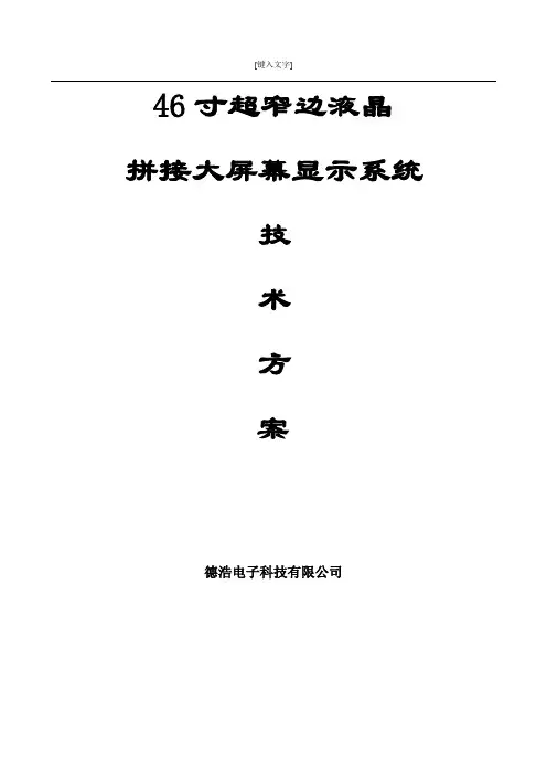 DET液晶2X4技术方案