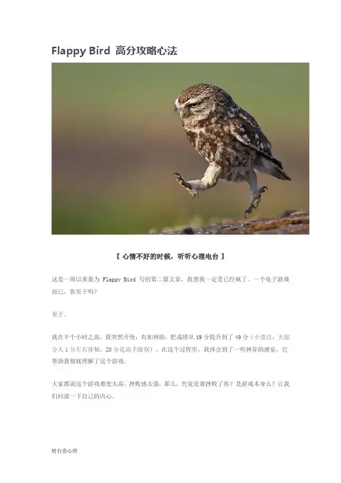 Flappy Bird 高分攻略心法
