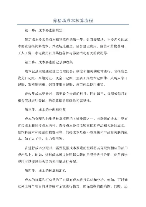 养猪场成本核算流程