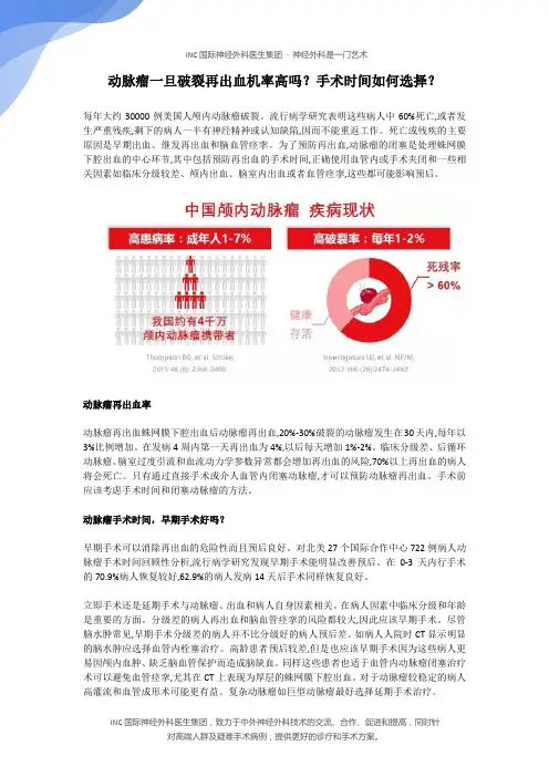 脑动脉瘤一旦破裂再出血机率高吗？